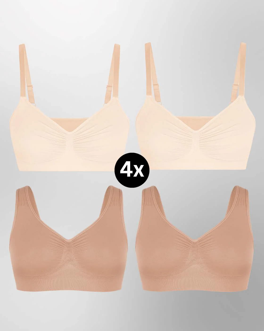 InvisiBra "Soft" 1.0 & 2.0 - Bügellose BHs zum Reinschlüpfen - 4er Set - Image 21