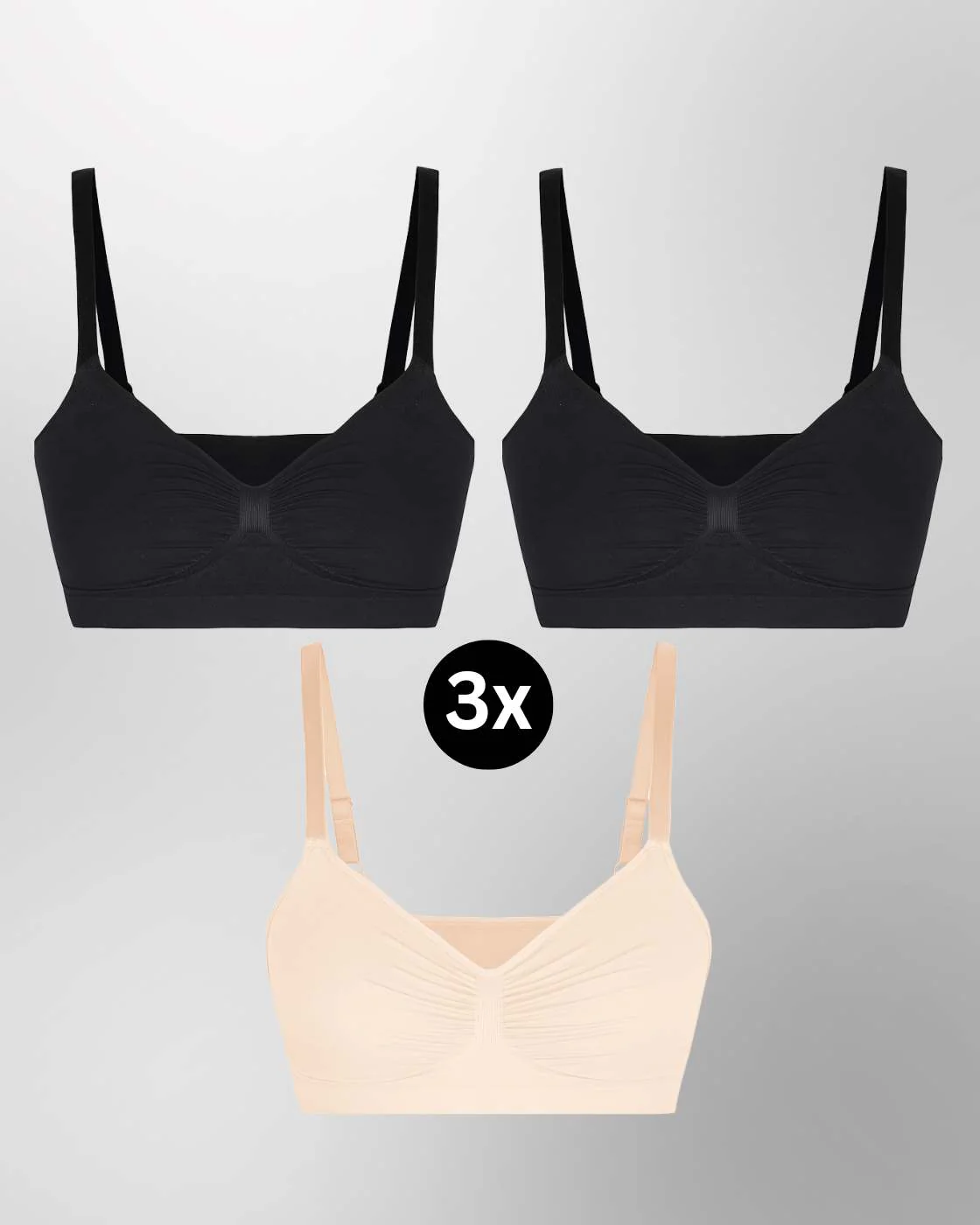 InvisiBra "Soft" 1.0 - Bügelloser BH zum Reinschlüpfen - 3er Set - Image 14