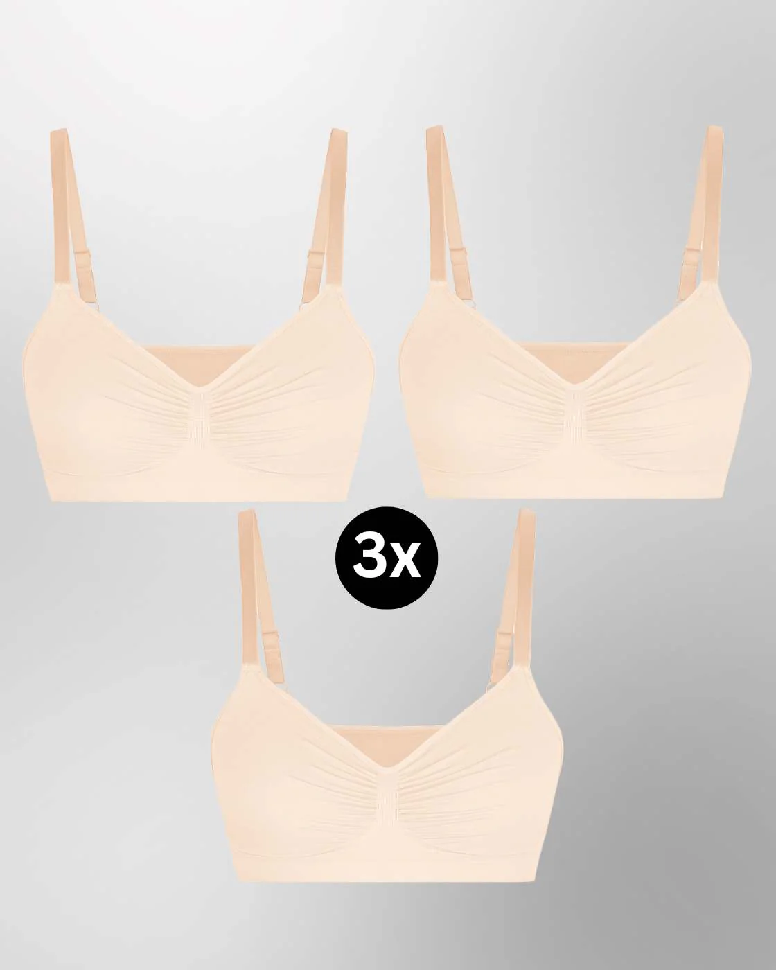 InvisiBra "Soft" 1.0 - Bügelloser BH zum Reinschlüpfen - 3er Set - Image 15