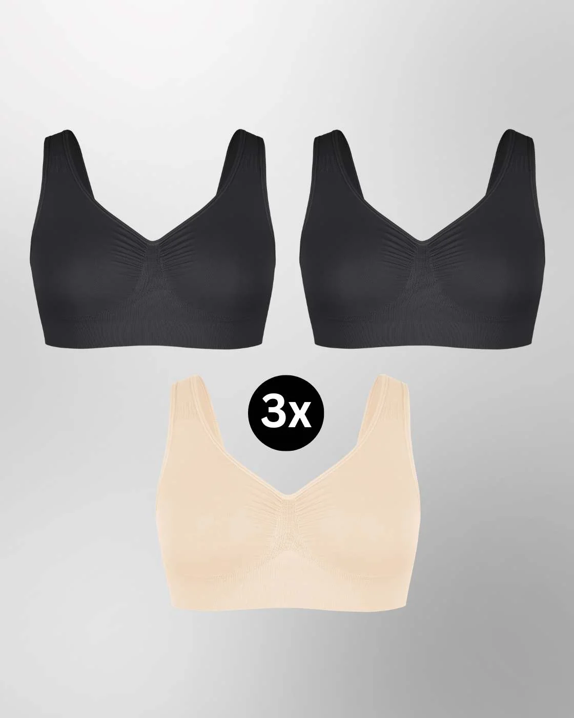 InvisiBra "Soft" 2.0 - Bügelloser BH mit breiten Komfort-Trägern - 3er Set - Image 16