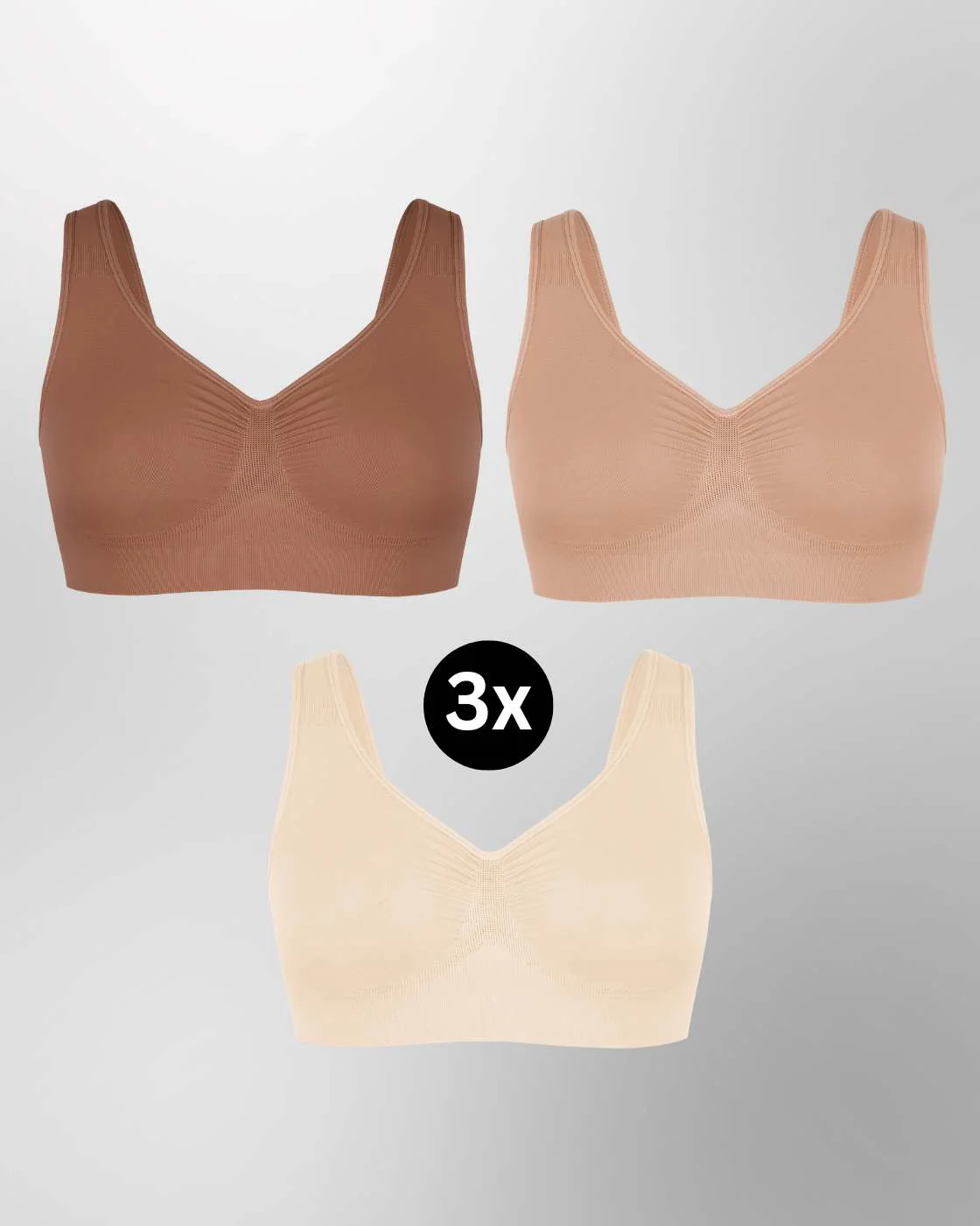 InvisiBra "Soft" 2.0 - Bügelloser BH mit breiten Komfort-Trägern - 3er Set - Image 20