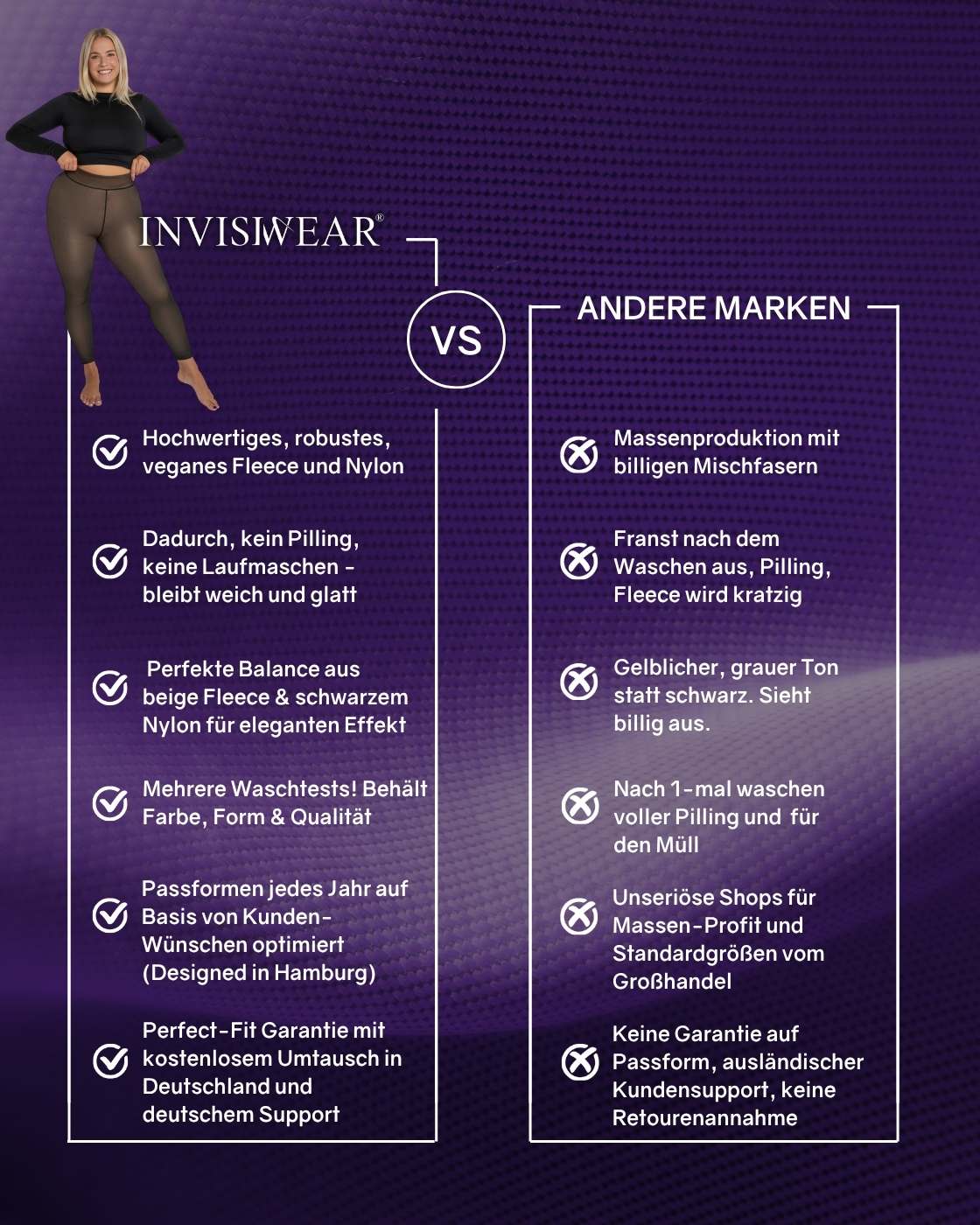 InvisiTights™ | gefütterte Leggings | Breiter Bund am Fuß - Image 17