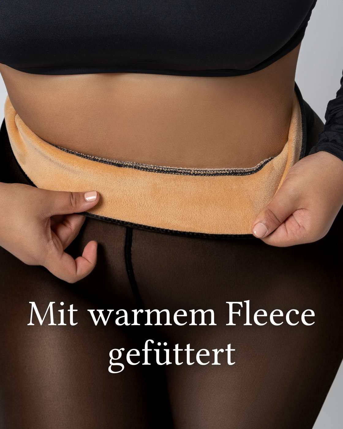 InvisiTights™ | gefütterte Leggings | Breiter Bund am Fuß - Image 4