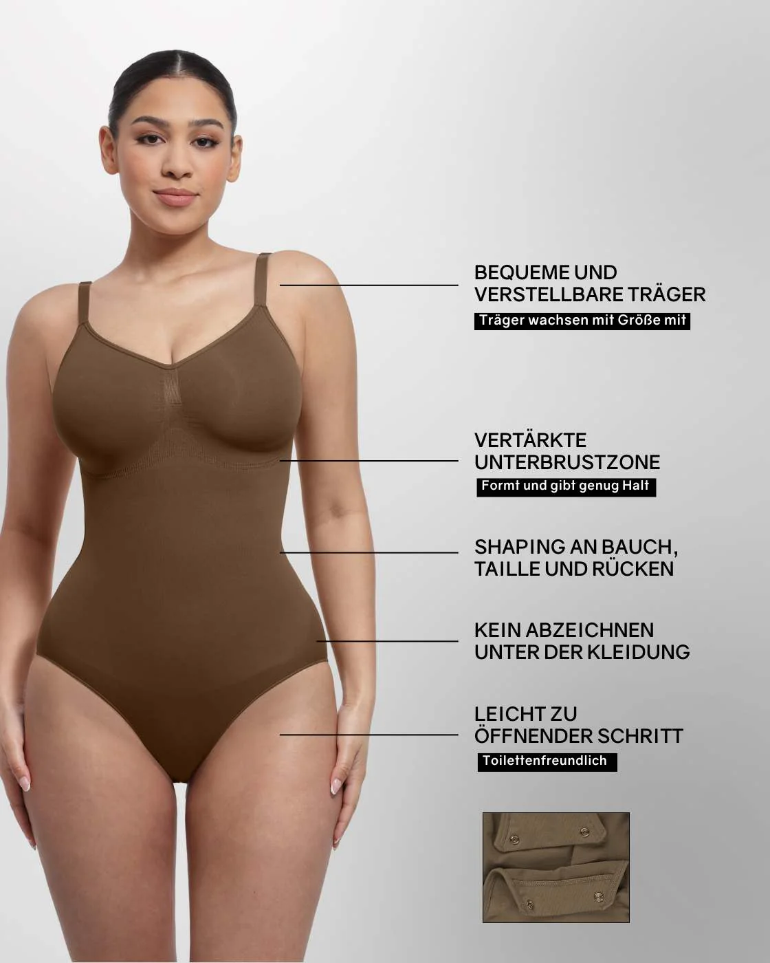 PREMIUM Body mit Panty und breiteren Trägern - Image 62
