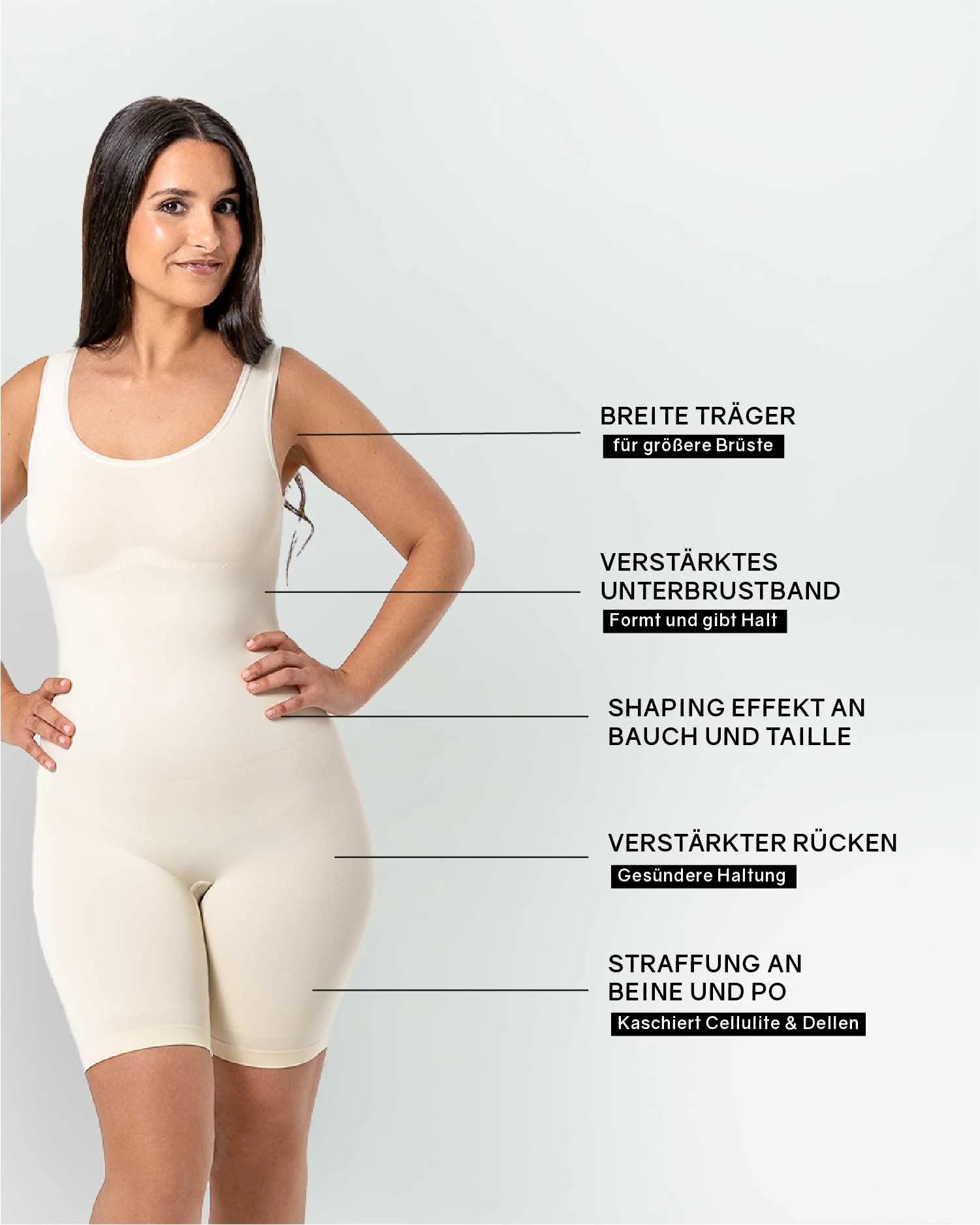PREMIUM InvisiShape | Eco 🌱 Shaping Body mit Shorts hoher Rücken - Image 48