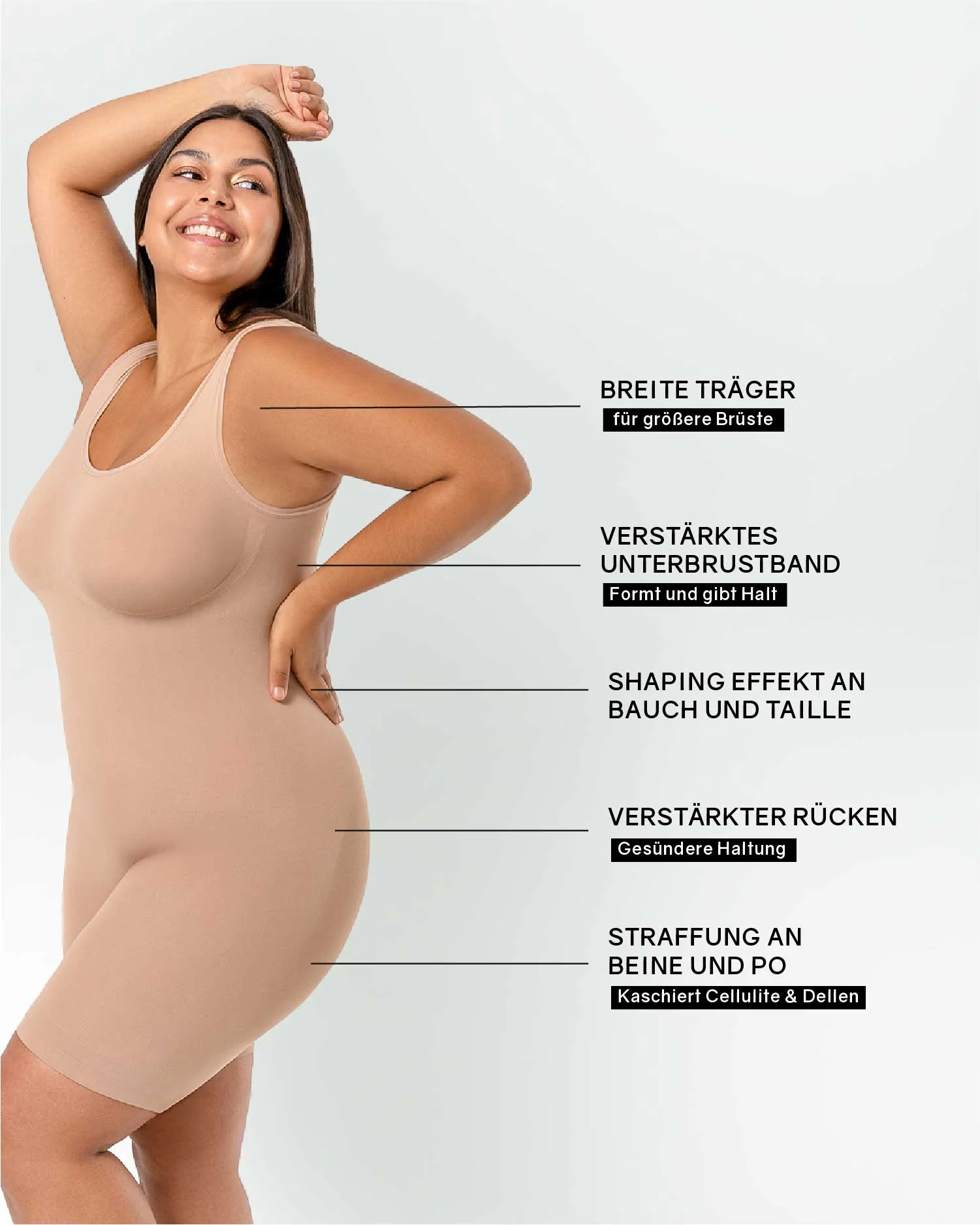 PREMIUM InvisiShape | Eco 🌱 Shaping Body mit Shorts hoher Rücken - Image 6