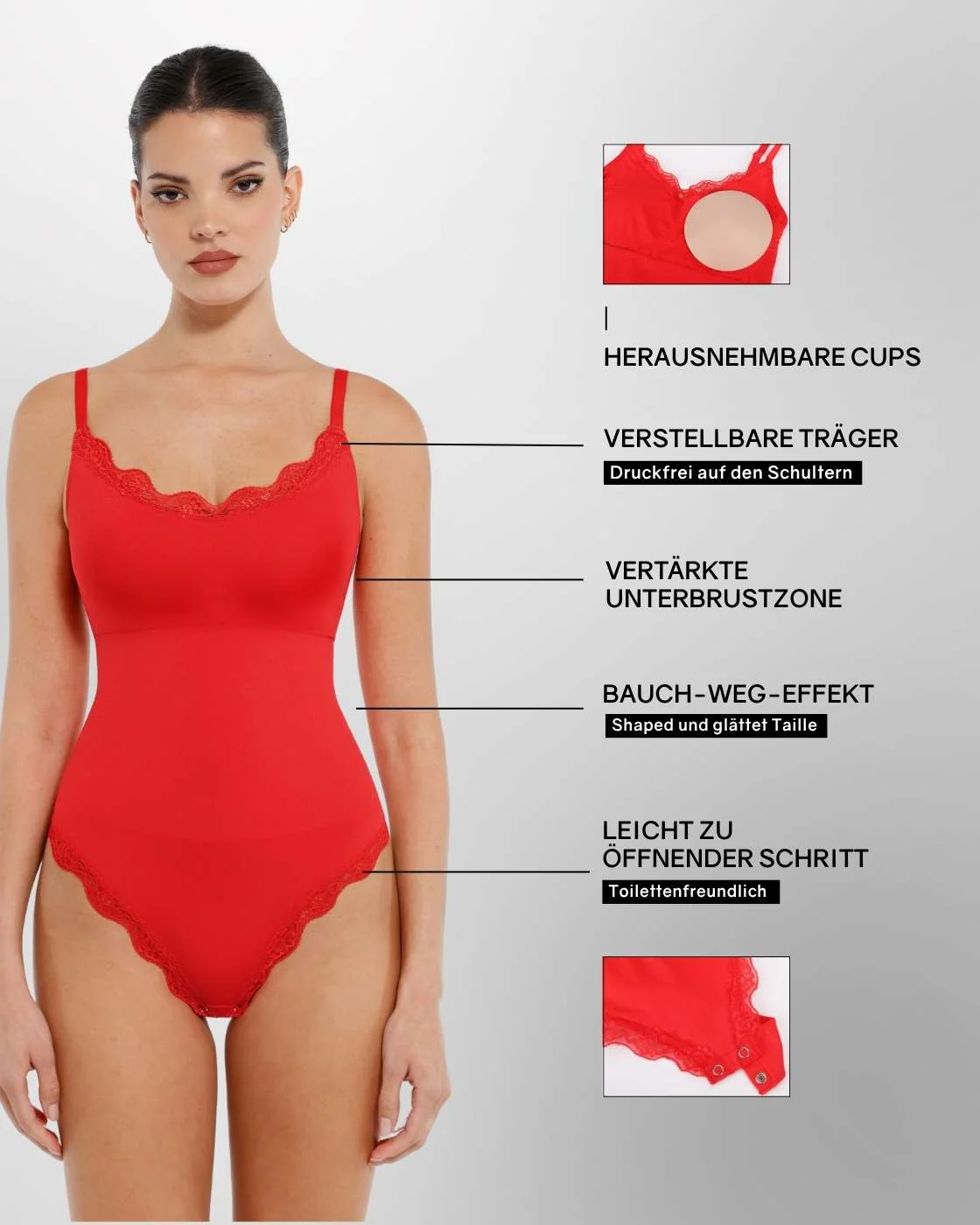 PREMIUM Shaping Body mit Tanga und Spitzendetails - Muttertag 2026 - Image 34