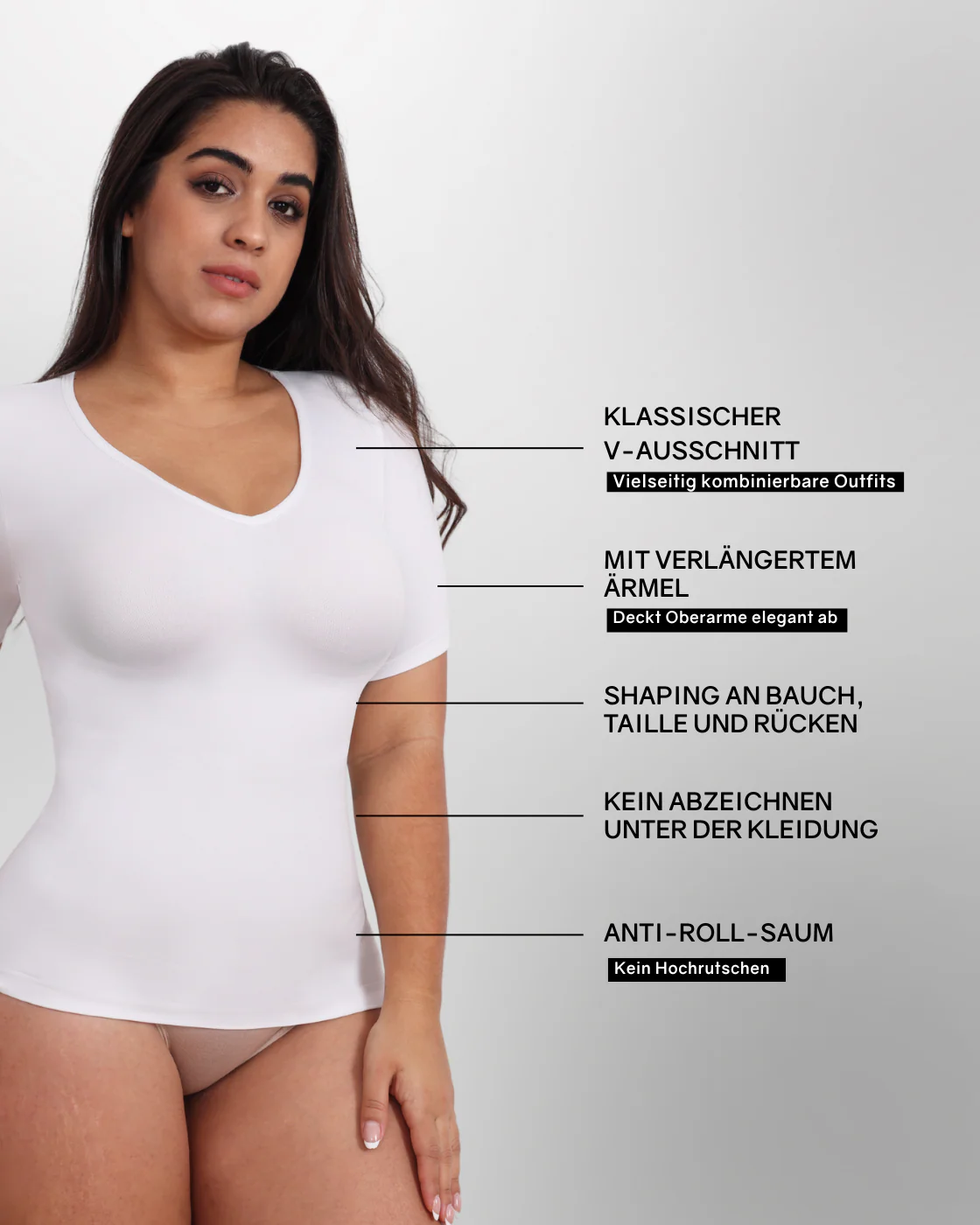Shaping T-Shirt mit V-Ausschnitt - Image 27